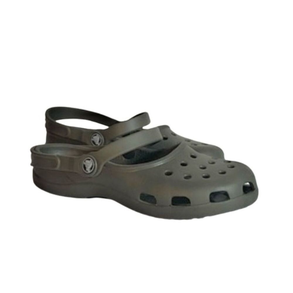 Crocs Sandals Brown Womens Size 6 Closed Toes Double Strap